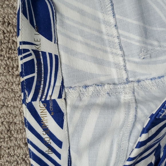 Chicos size 00 royal blue and white print pants. - Picture 2 of 5